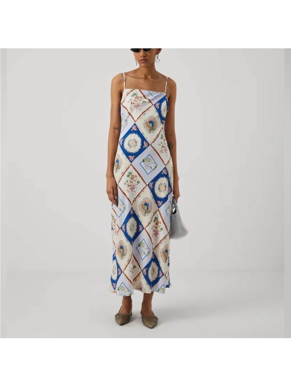 Abercrombie & Fitch Printed Patchwork Italian Summer Max Slip Dress